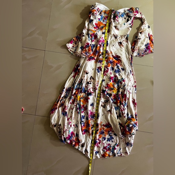 Banjul Floral Maxi Dress - White and Multicolor - Picture 12 of 16